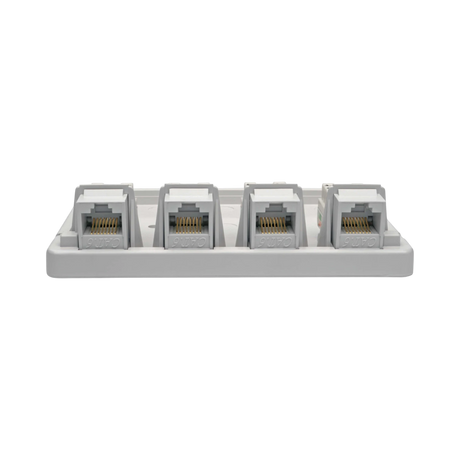 Tripp Lite Pre-Configured Unshielded Cat6 4-Port Surface-Mount Box, 110 IDC, RJ45, White — Being Shipped
