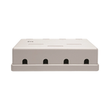 Tripp Lite Pre-Configured Unshielded Cat6 4-Port Surface-Mount Box, 110 IDC, RJ45, White — Being Shipped