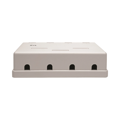 Tripp Lite Pre-Configured Unshielded Cat6 4-Port Surface-Mount Box, 110 IDC, RJ45, White — Being Shipped