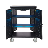 Tripp Lite Safe-IT UV Locking Storage Cart for Mobile Devices and AV Equipment, Wood-Grain Top — Being Shipped