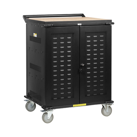 Tripp Lite Safe-IT UV Locking Storage Cart for Mobile Devices and AV Equipment, Wood-Grain Top — Being Shipped