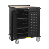 Tripp Lite Safe-IT UV Locking Storage Cart for Mobile Devices and AV Equipment, Wood-Grain Top — Being Shipped