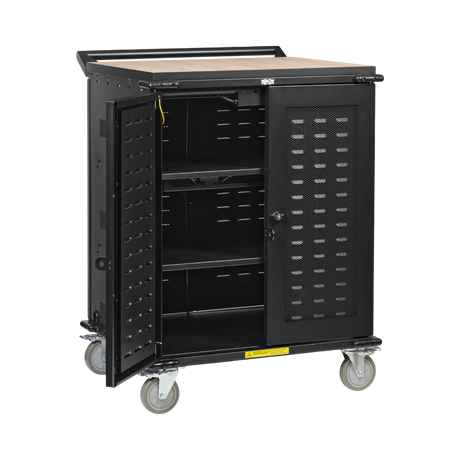 Tripp Lite Safe-IT UV Locking Storage Cart for Mobile Devices and AV Equipment, Wood-Grain Top — Being Shipped