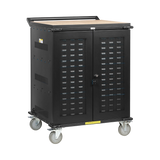 Tripp Lite Safe-IT UV Locking Storage Cart for Mobile Devices and AV Equipment, Wood-Grain Top — Being Shipped