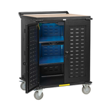 Tripp Lite Safe-IT UV Locking Storage Cart for Mobile Devices and AV Equipment, Wood-Grain Top — Being Shipped