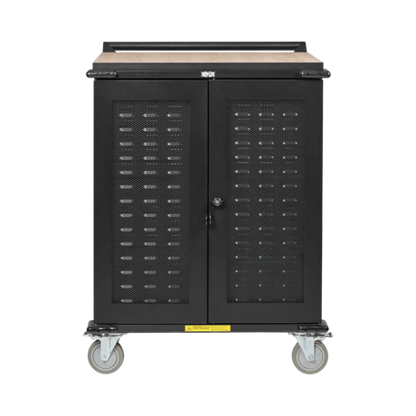 Tripp Lite Safe-IT UV Locking Storage Cart for Mobile Devices and AV Equipment, Wood-Grain Top — Being Shipped