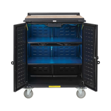 Tripp Lite Safe-IT UV Locking Storage Cart for Mobile Devices and AV Equipment, Wood-Grain Top — Being Shipped