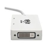 Tripp Lite Keyspan Mini DisplayPort to VGA/DVI/HDMI All-in-One Video Converter Adapter, White, 6-in. (15.24 cm) — Being Shipped
