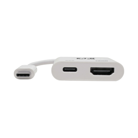 Tripp Lite USB-C to HDMI Adapter (M/F), 4K 60 Hz, 60W PD Charging, HDCP 2.2, White — Being Shipped