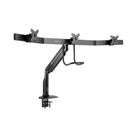 Tripp Lite Safe-IT Precision-Placement Triple-Display Desk Clamp/Grommet with premium gas spring arm and Antimicrobial Tape for 17" to 32" Displays — Being Shipped