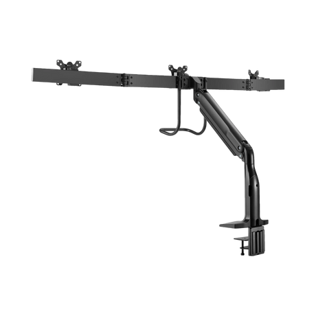 Tripp Lite Safe-IT Precision-Placement Triple-Display Desk Clamp/Grommet with premium gas spring arm and Antimicrobial Tape for 17" to 32" Displays — Being Shipped