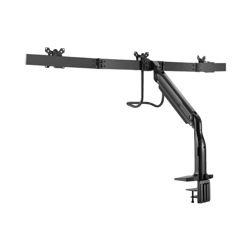 Tripp Lite Safe-IT Precision-Placement Triple-Display Desk Clamp/Grommet with premium gas spring arm and Antimicrobial Tape for 17" to 32" Displays — Being Shipped