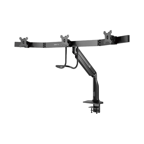 Tripp Lite Safe-IT Precision-Placement Triple-Display Desk Clamp/Grommet with premium gas spring arm and Antimicrobial Tape for 17" to 32" Displays — Being Shipped