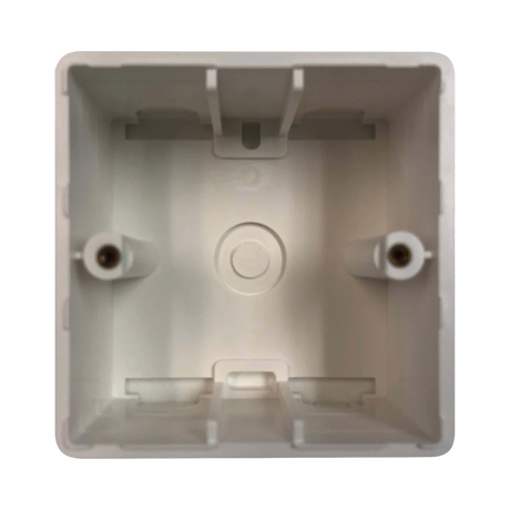 Tripp Lite Single-Gang Surface Mounting Box, European Style, 81 x 81 x 45 mm, White, TAA — Being Shipped
