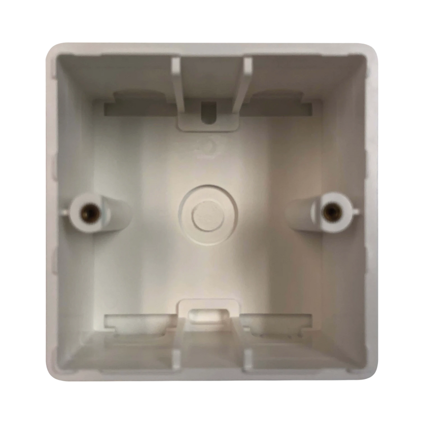 Tripp Lite Single-Gang Surface Mounting Box, European Style, 81 x 81 x 45 mm, White, TAA — Being Shipped