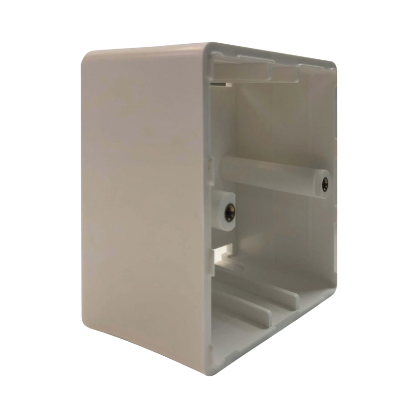 Tripp Lite Single-Gang Surface Mounting Box, European Style, 81 x 81 x 45 mm, White, TAA — Being Shipped
