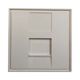 Tripp Lite 1-Port European-Style Insert, Unloaded Shuttered Module, 45 x 45 mm, White, TAA — Being Shipped