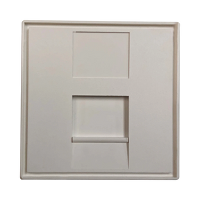 Tripp Lite 1-Port European-Style Insert, Unloaded Shuttered Module, 45 x 45 mm, White, TAA — Being Shipped