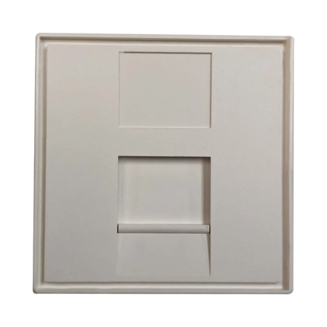 Tripp Lite 1-Port European-Style Insert, Unloaded Shuttered Module, 45 x 45 mm, White, TAA — Being Shipped