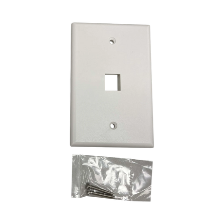 Tripp Lite Safe-IT 1-Port Single-Gang Keystone Wall Plate, Antibacterial, Ivory Matte, TAA — Being Shipped