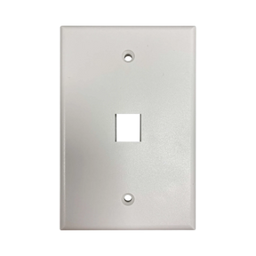 Tripp Lite Safe-IT 1-Port Single-Gang Keystone Wall Plate, Antibacterial, Ivory Matte, TAA — Being Shipped