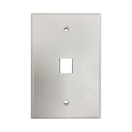 Tripp Lite Safe-IT 1-Port Single-Gang Keystone Wall Plate, Antibacterial, Ivory Matte, TAA — Being Shipped