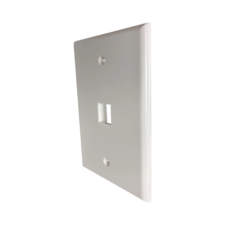 Tripp Lite Safe-IT 1-Port Single-Gang Keystone Wall Plate, Antibacterial, Ivory Matte, TAA — Being Shipped