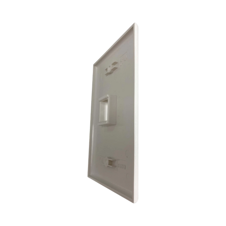 Tripp Lite Safe-IT 1-Port Single-Gang Keystone Wall Plate, Antibacterial, Ivory Matte, TAA — Being Shipped