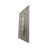 Tripp Lite Safe-IT 3-Port Single-Gang Keystone Wall Plate, Antibacterial, Ivory Matte, TAA — Being Shipped