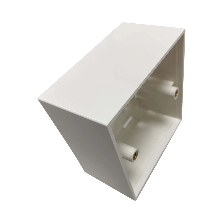 Tripp Lite Single-Gang Surface Mounting Box, UK Style, 86 x 86 x 47 mm, White, TAA — Being Shipped