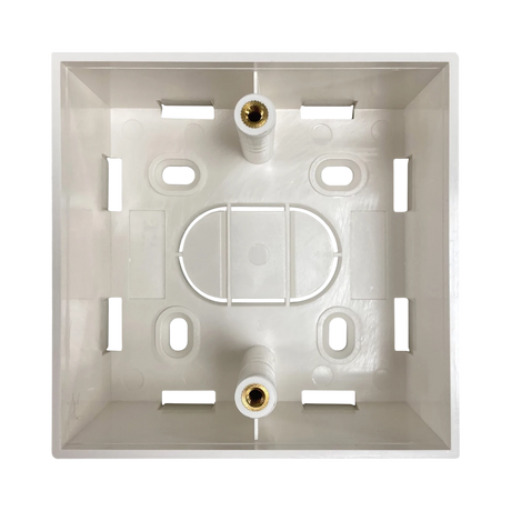Tripp Lite Single-Gang Surface Mounting Box, UK Style, 86 x 86 x 47 mm, White, TAA — Being Shipped