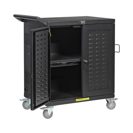 Tripp Lite Safe-IT UV Locking Storage Cart for Mobile Devices and AV Equipment, Black — Being Shipped