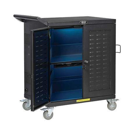 Tripp Lite Safe-IT UV Locking Storage Cart for Mobile Devices and AV Equipment, Black — Being Shipped