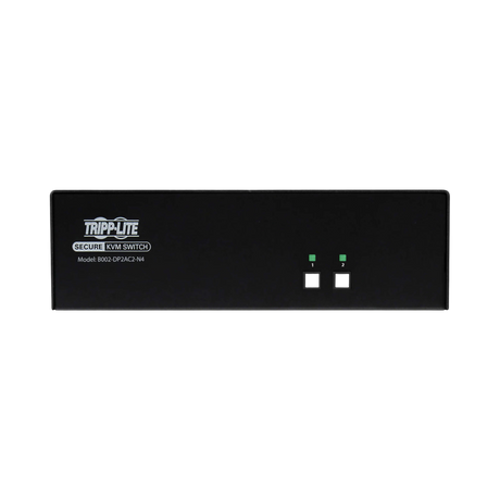 Tripp Lite Secure KVM Switch, 2-Port, Dual Head, DisplayPort to DisplayPort, 4K, NIAP PP4.0, Audio, CAC, TAA — Being Shipped