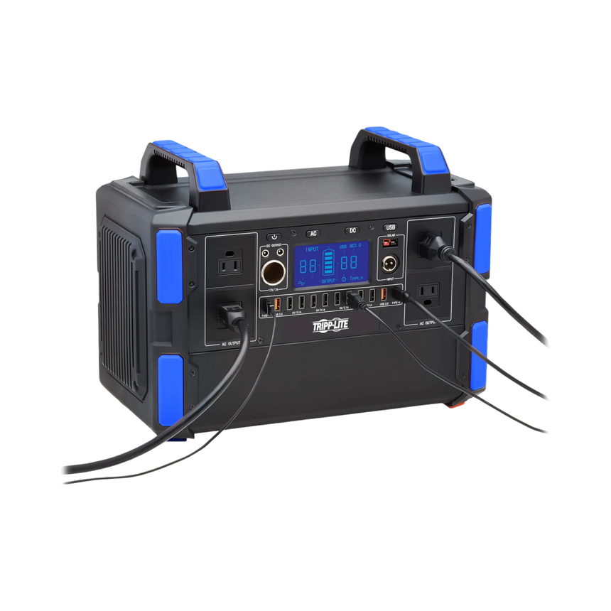 Tripp Lite Portable Power Station, 1000W, Lithium-Ion (LFP), AC, DC, USB-A, USB-C, QC 3.0 — Being Shipped