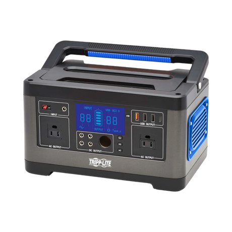 Tripp Lite Portable Power Station, 500W, Lithium-Ion (NMC), AC, DC, USB-A, USB-C, QC 3.0 — Being Shipped