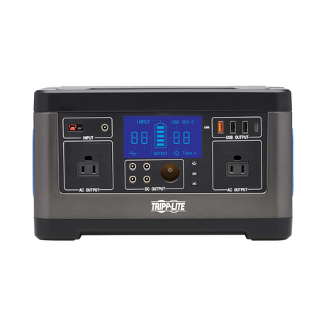 Tripp Lite Portable Power Station, 500W, Lithium-Ion (NMC), AC, DC, USB-A, USB-C, QC 3.0 — Being Shipped