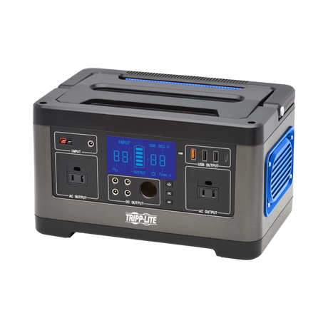 Tripp Lite Portable Power Station, 500W, Lithium-Ion (NMC), AC, DC, USB-A, USB-C, QC 3.0 — Being Shipped