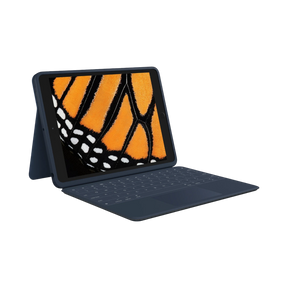 Logitech Rugged Combo 3 Touch Keyboard with Trackpad for iPad (7th/8th/9th Generation, Blue) — Being Shipped