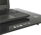 Tripp Lite Premier Rolling TV Cart for 37" to 70" Displays, Black Glass Base and Shelf, Locking Casters — Being Shipped