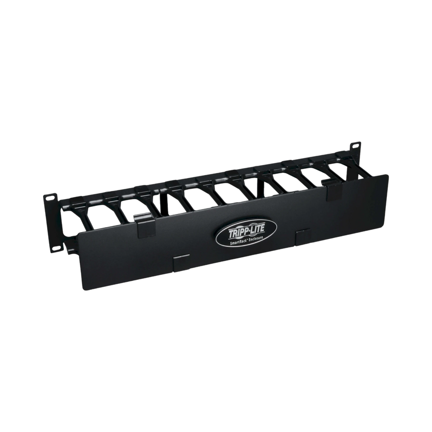 Tripp Lite SmartRack 2U High Capacity Horizontal Cable Manager, Finger duct with dual-hinge cover — Being Shipped