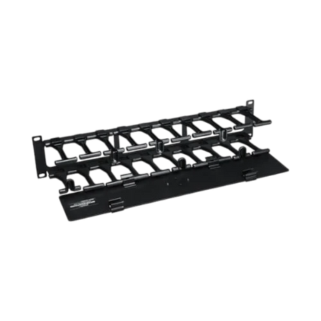 Tripp Lite SmartRack 2U High Capacity Horizontal Cable Manager, Finger duct with dual-hinge cover — Being Shipped