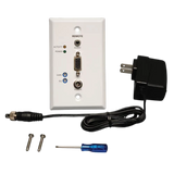 Tripp Lite VGA over Cat5/6 Extender, Wall Plate Receiver for Video/Audio, Up to 1000 ft. (305 m), TAA — Being Shipped