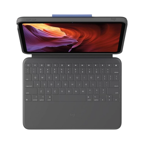 Logitech Rugged Folio Protective Keyboard Case for 10.9" iPad 10th Gen (Graphite) — Being Shipped