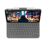 Logitech Slim Folio Protective Bluetooth Keyboard Case for 10.9" iPad 10th Gen (Oxford Gray) — Being Shipped