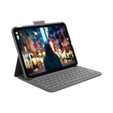 Logitech Slim Folio Protective Bluetooth Keyboard Case for 10.9" iPad 10th Gen (Oxford Gray) — Being Shipped