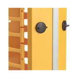 Tripp Lite High-Capacity Vertical Cable Manager - Deep Double Finger Duct with Cover, Double Sided, 6 in. Wide, Yellow/Black, 7 ft. (2.2 m) — Being Shipped