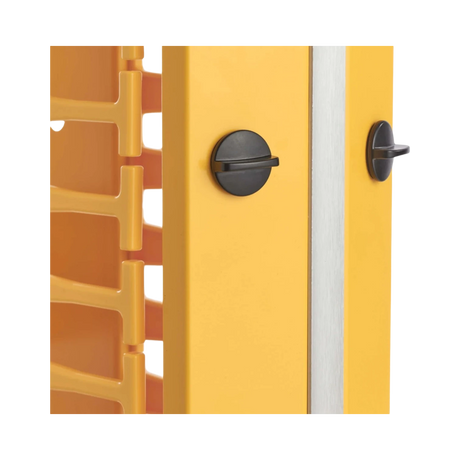 Tripp Lite High-Capacity Vertical Cable Manager - Deep Double Finger Duct with Cover, Double Sided, 6 in. Wide, Yellow/Black, 7 ft. (2.2 m) — Being Shipped