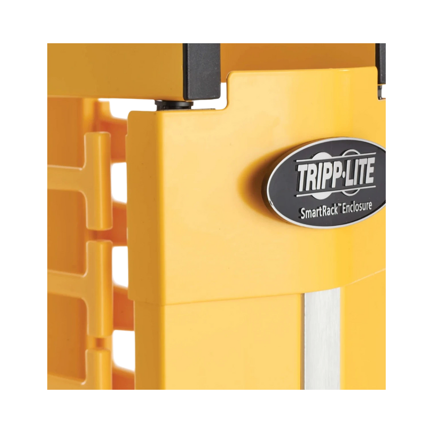 Tripp Lite High-Capacity Vertical Cable Manager - Deep Double Finger Duct with Cover, Double Sided, 6 in. Wide, Yellow/Black, 7 ft. (2.2 m) — Being Shipped