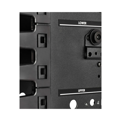 Tripp Lite High-Capacity Vertical Cable Manager - Deep Double Finger Duct with Cover, Double Sided, 6 in. Wide, Yellow/Black, 7 ft. (2.2 m) — Being Shipped